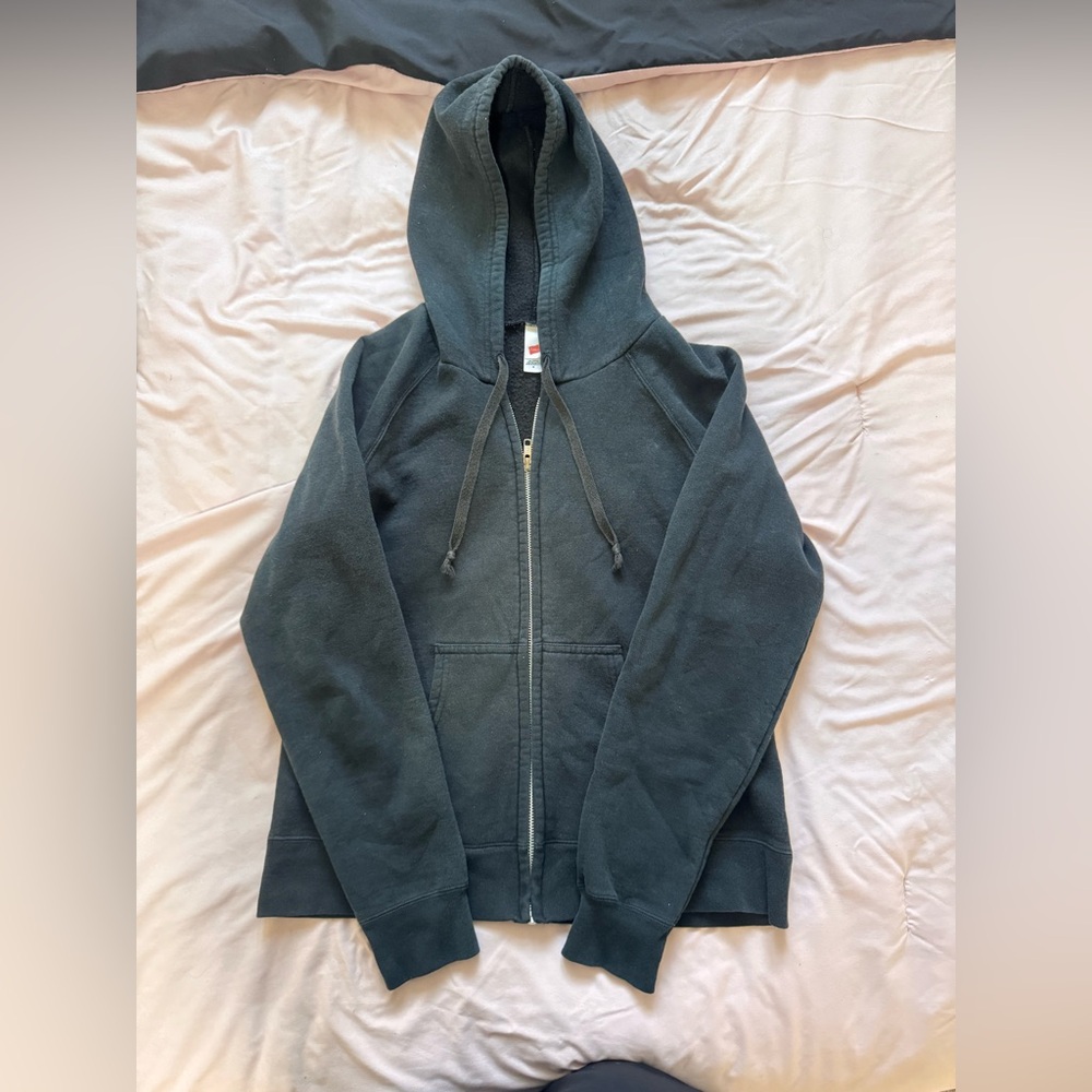 Hanes Charcoal Zip-Up Hoodie